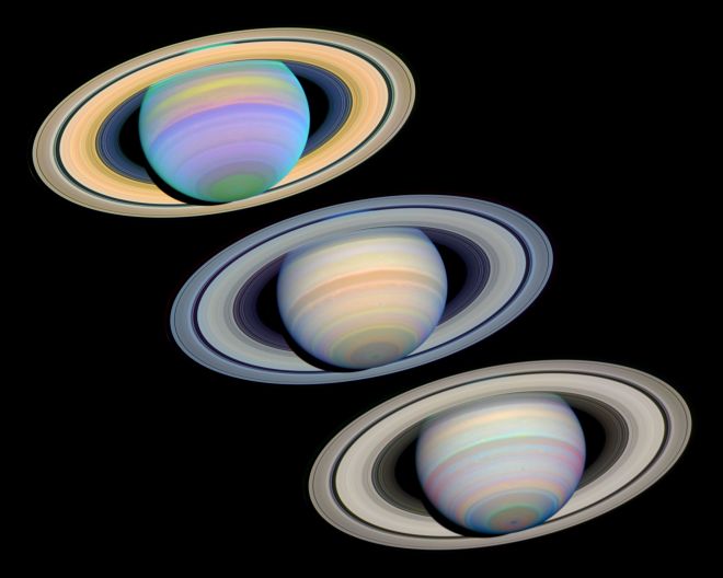 Saturne par trois