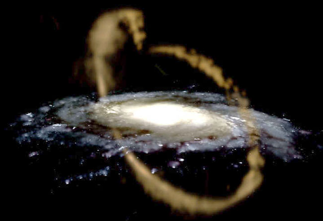 Le courant de marée gravitationnelle de la naine Sagittarius