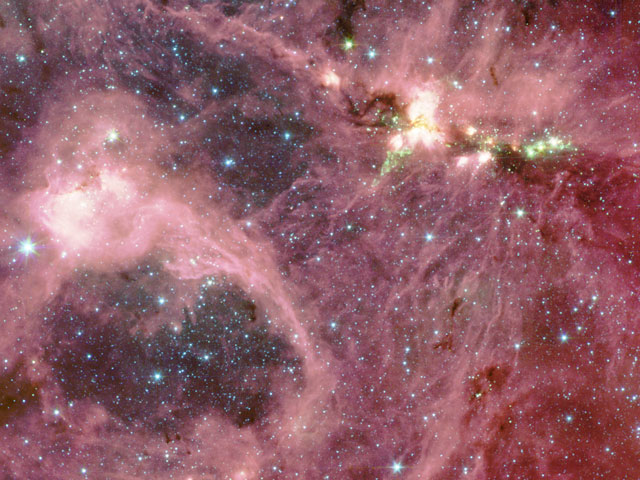 Région de formation d\'étoiles massives DR21 en infrarouge