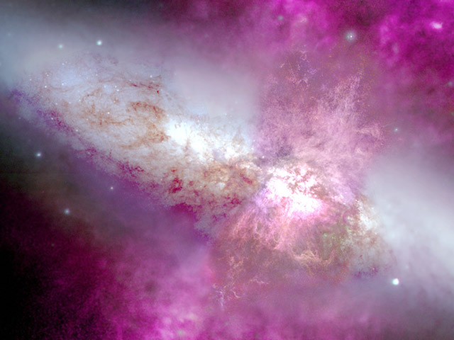 Le super vent galactique de la galaxie M 82