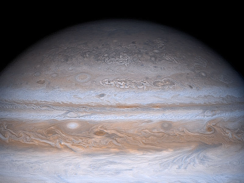Les nuages de Jupiter par Cassini