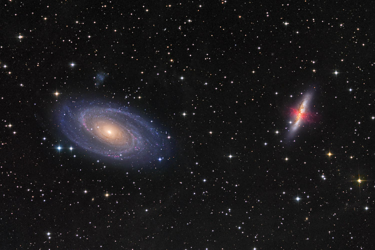 Guerre des galaxies : M 81 contre M82