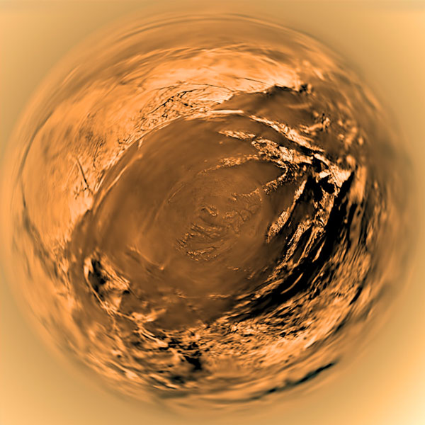 Panorama de la descente sur Titan