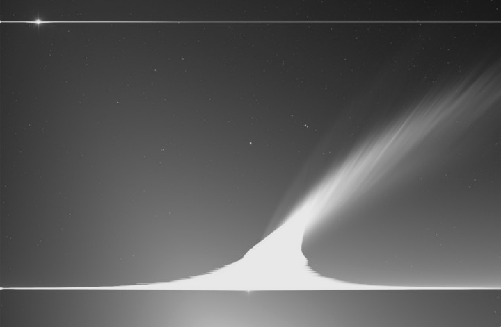 La queue de fer de la comète MacNaught