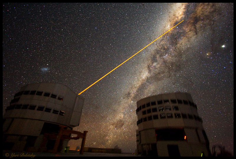Frappe Laser en direction du Centre Galactique