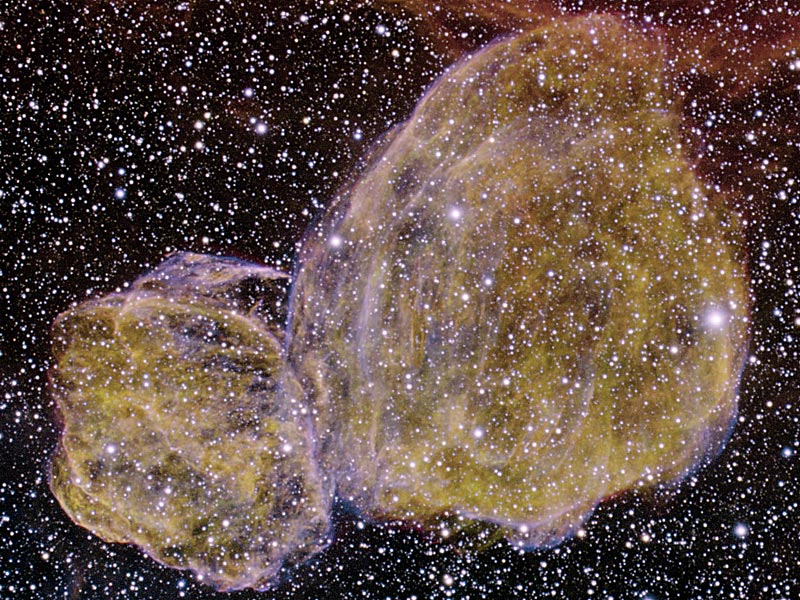 DEM L316 : Deux restes d\'explosion de supernova
