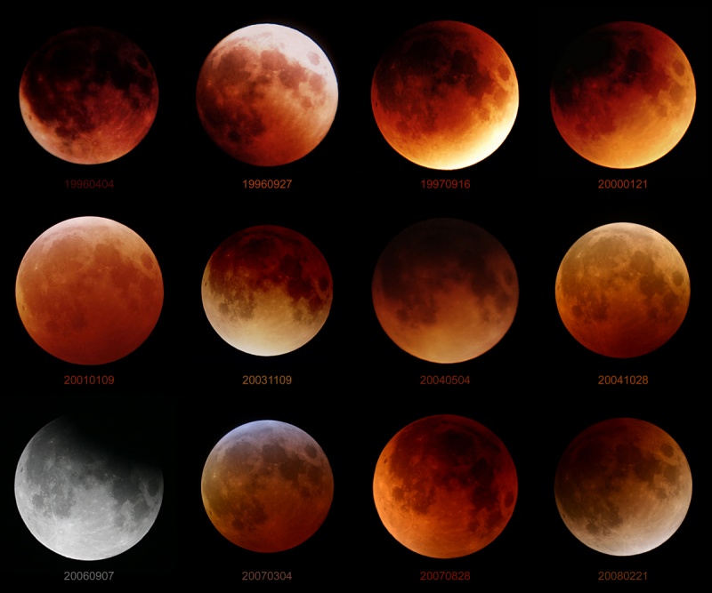 Douze éclipses de Lune