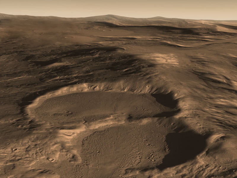Grands glaciers souterrains sur Mars