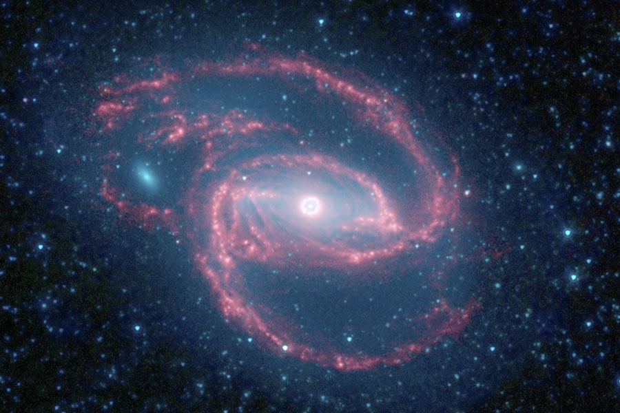 NGC 1097, l\'oeil était dans le ciel