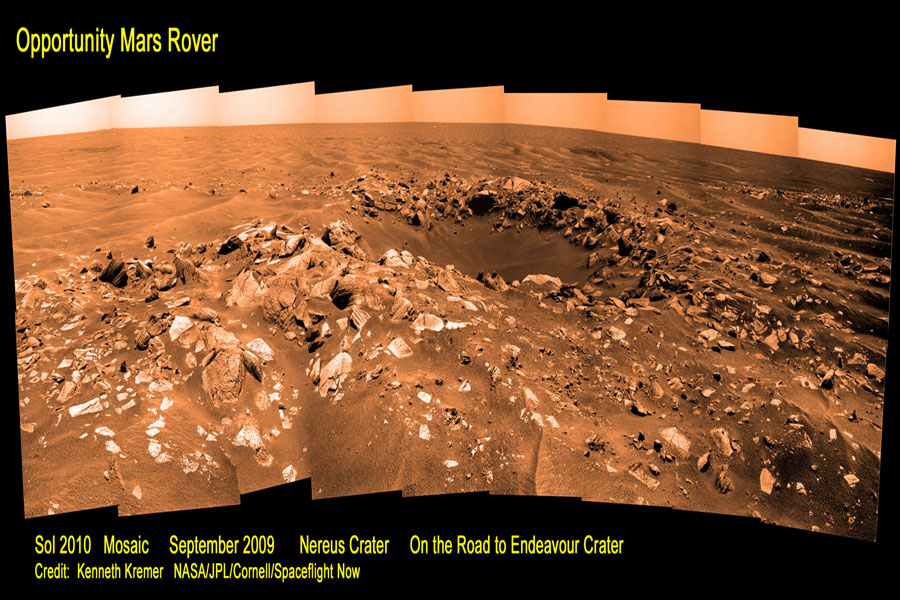 Le cratère Nereus sur Mars
