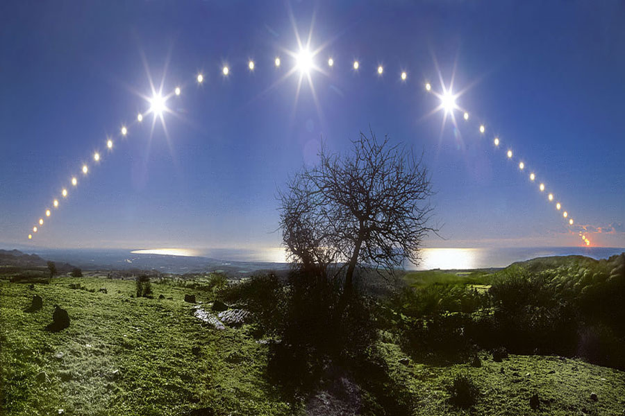 Ciel de solstice sur la mer Tyrrhénienne 
