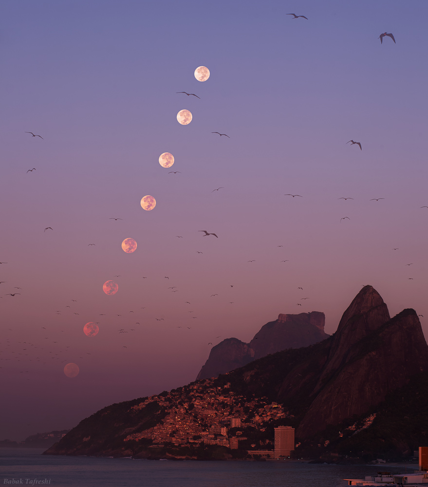 Coucher de Lune sur Rio