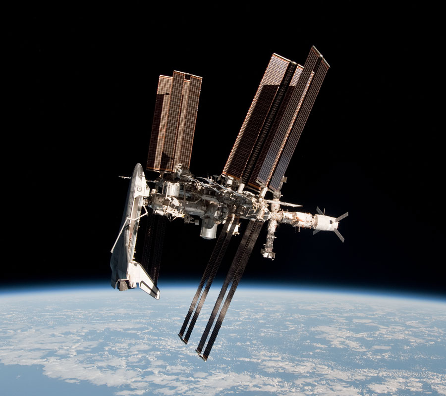 Navette, Station spatiale et ATV sur une même image