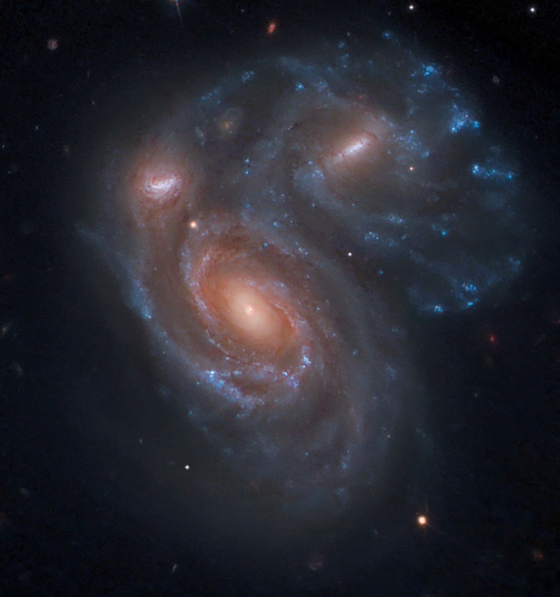 Arp 272, galaxies en fusion