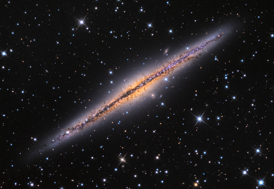 NGC 891, tranche de galaxie