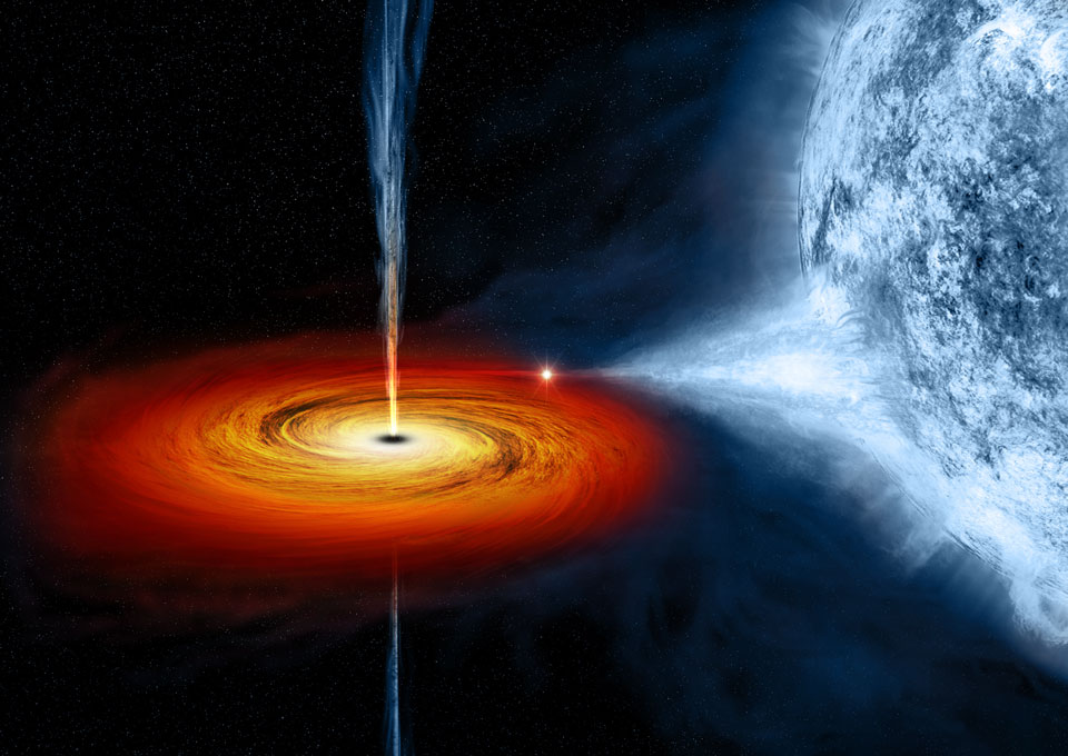 Noyaux lourds dans les jets de trous noirs