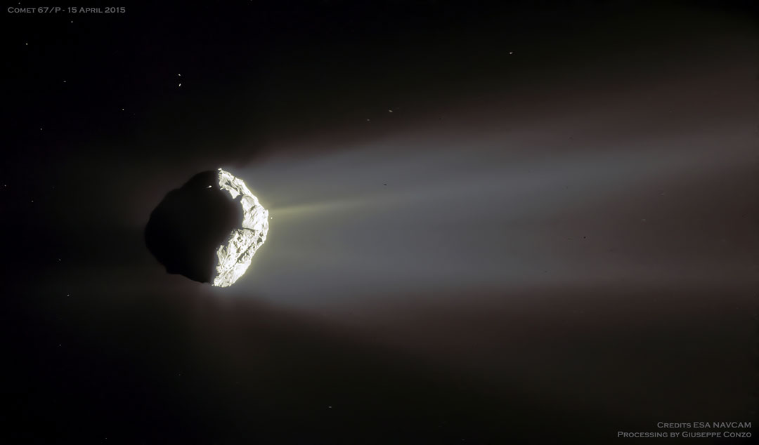 La comète Churyumov Gerasimenko dégaze