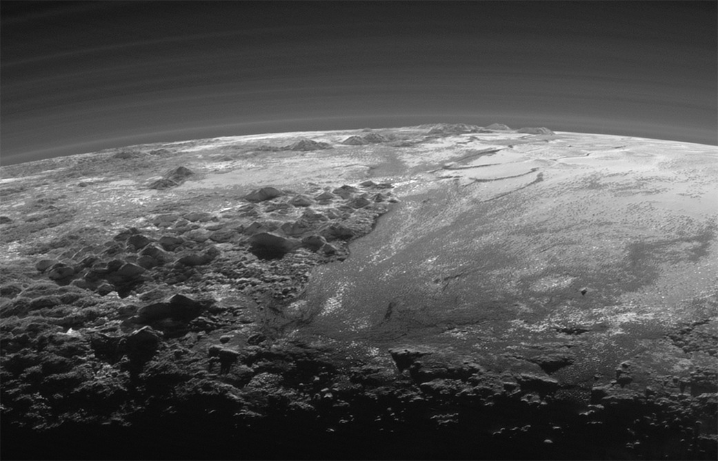 Fantastique paysage de Pluton