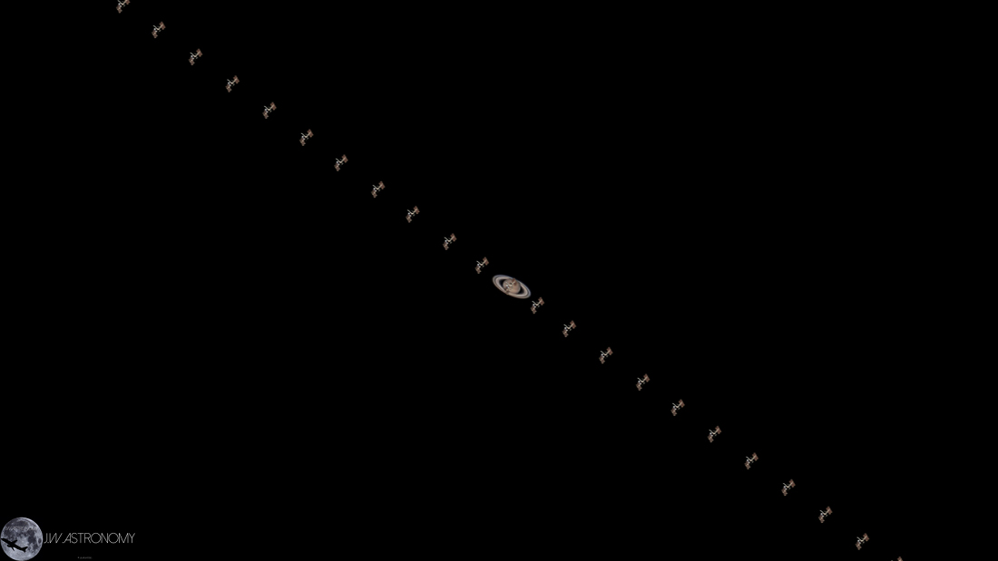 L\'ISS éclipse Saturne