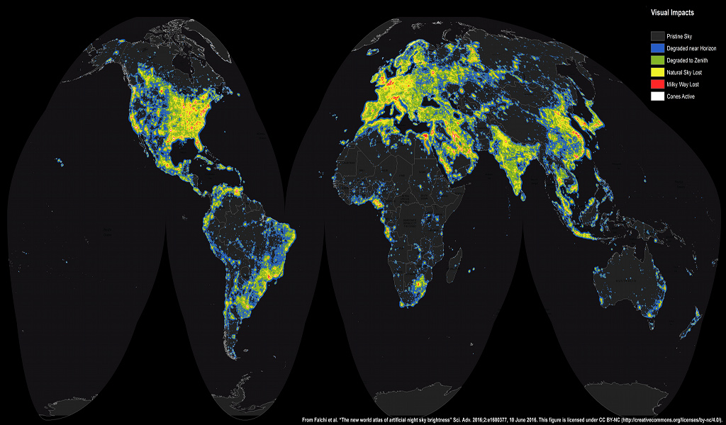 Nouvel atlas de la pollution lumineuse