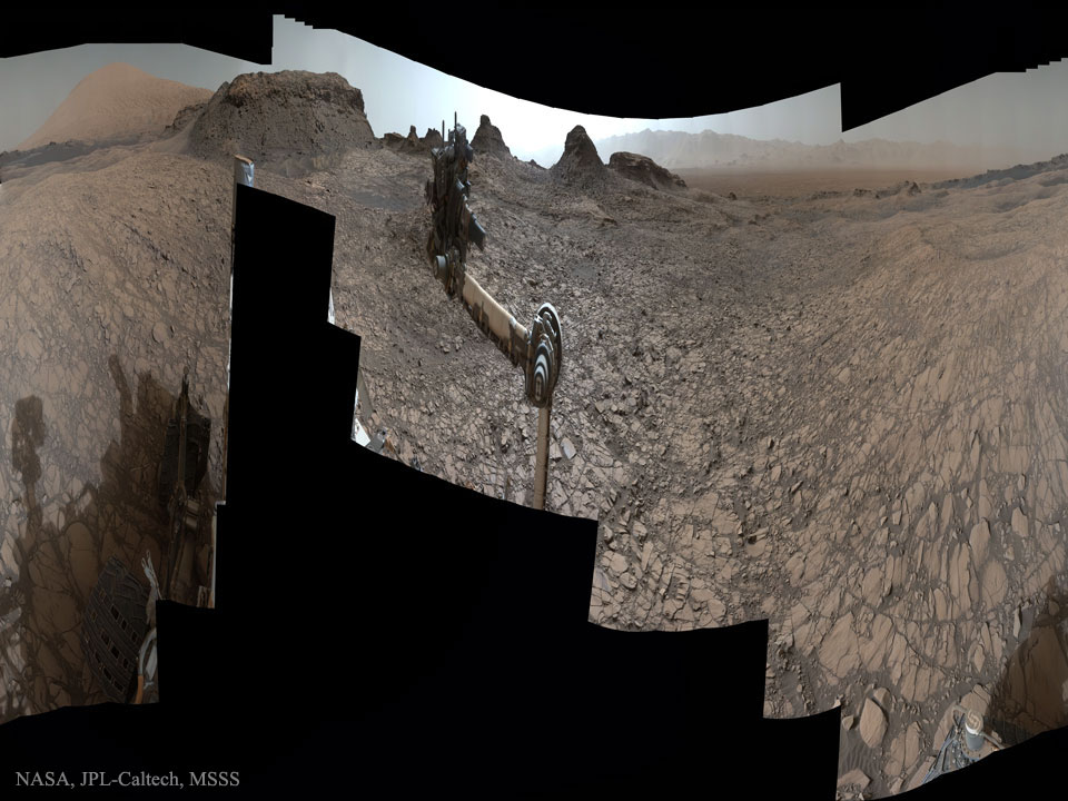 Curiosity aux Buttes de Murray sur Mars