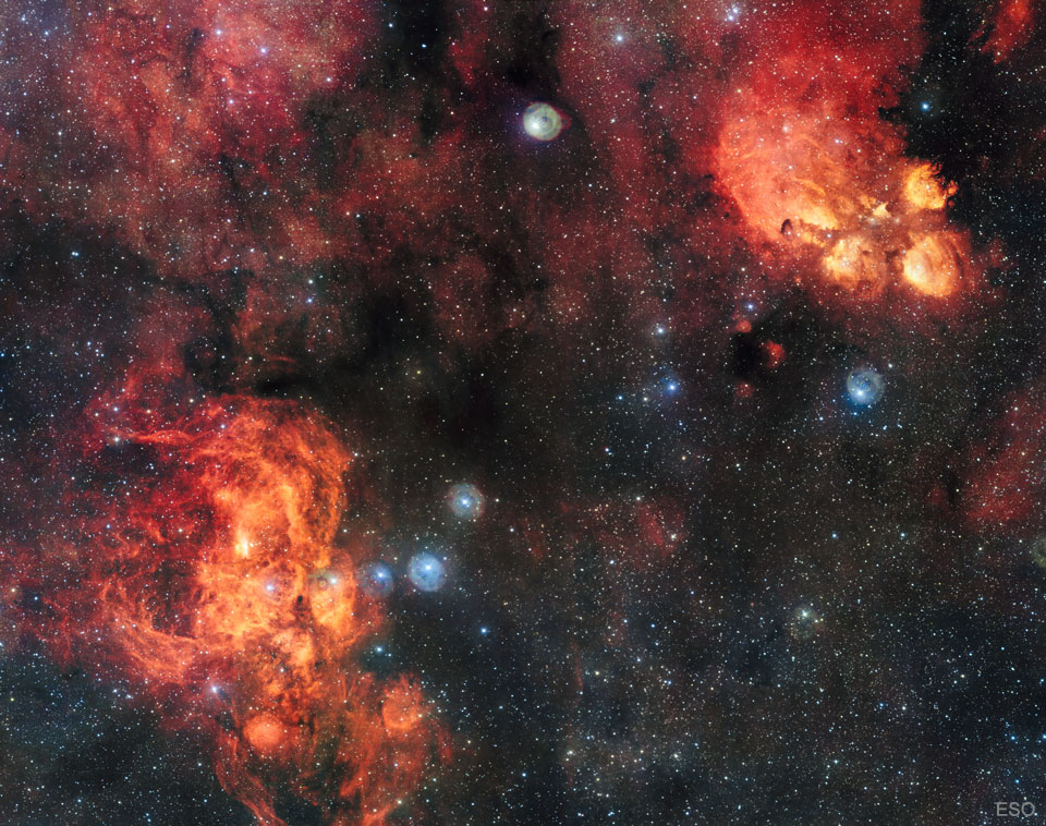 NGC 6357 : la nébuleuse du Homard