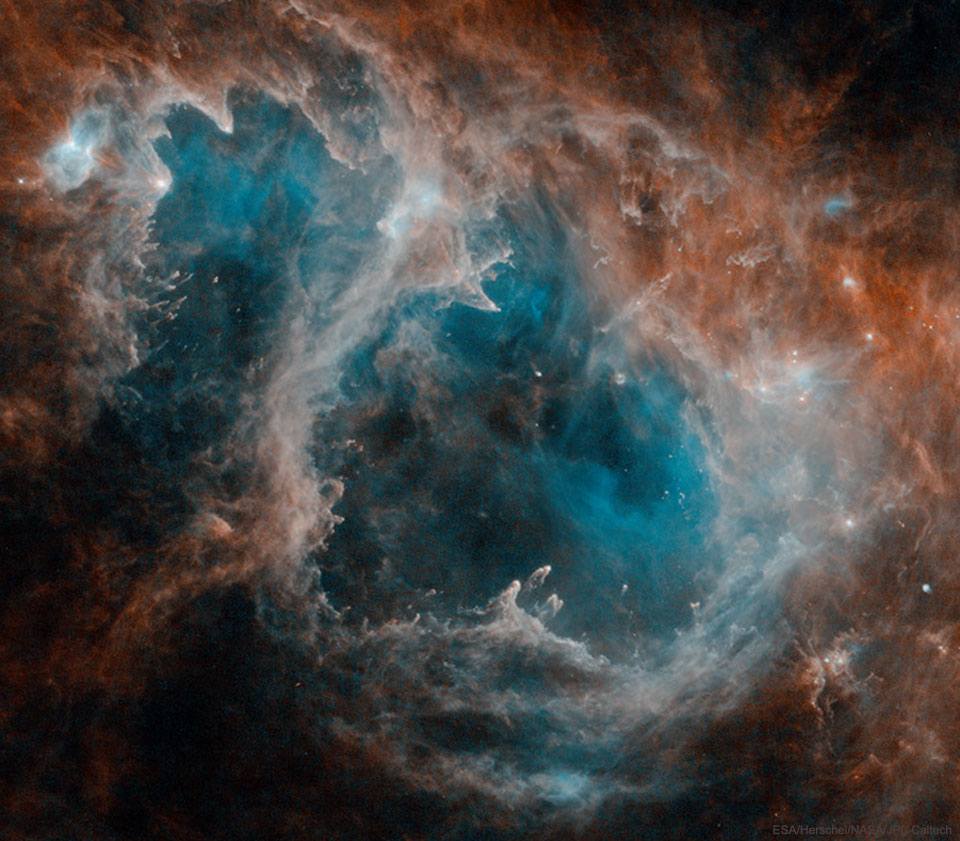 La nébuleuse de l\'âme en infrarouge par Herschel
