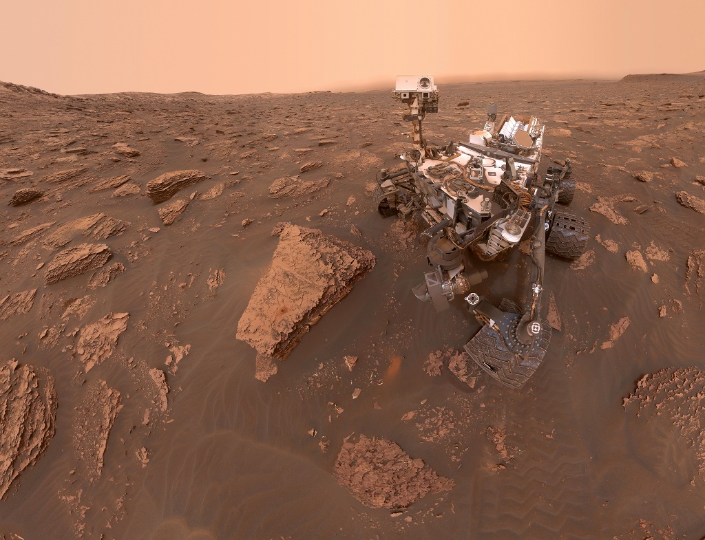 Selfie de Curiosity dans la poussière