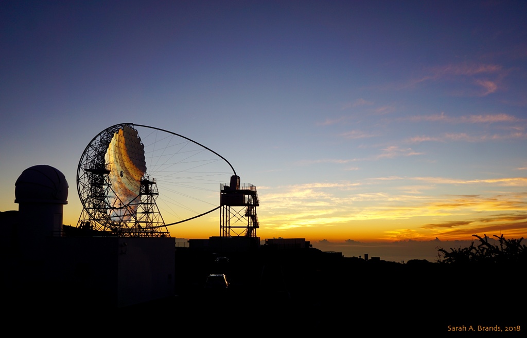Télescope de Cherenkov au crépuscule