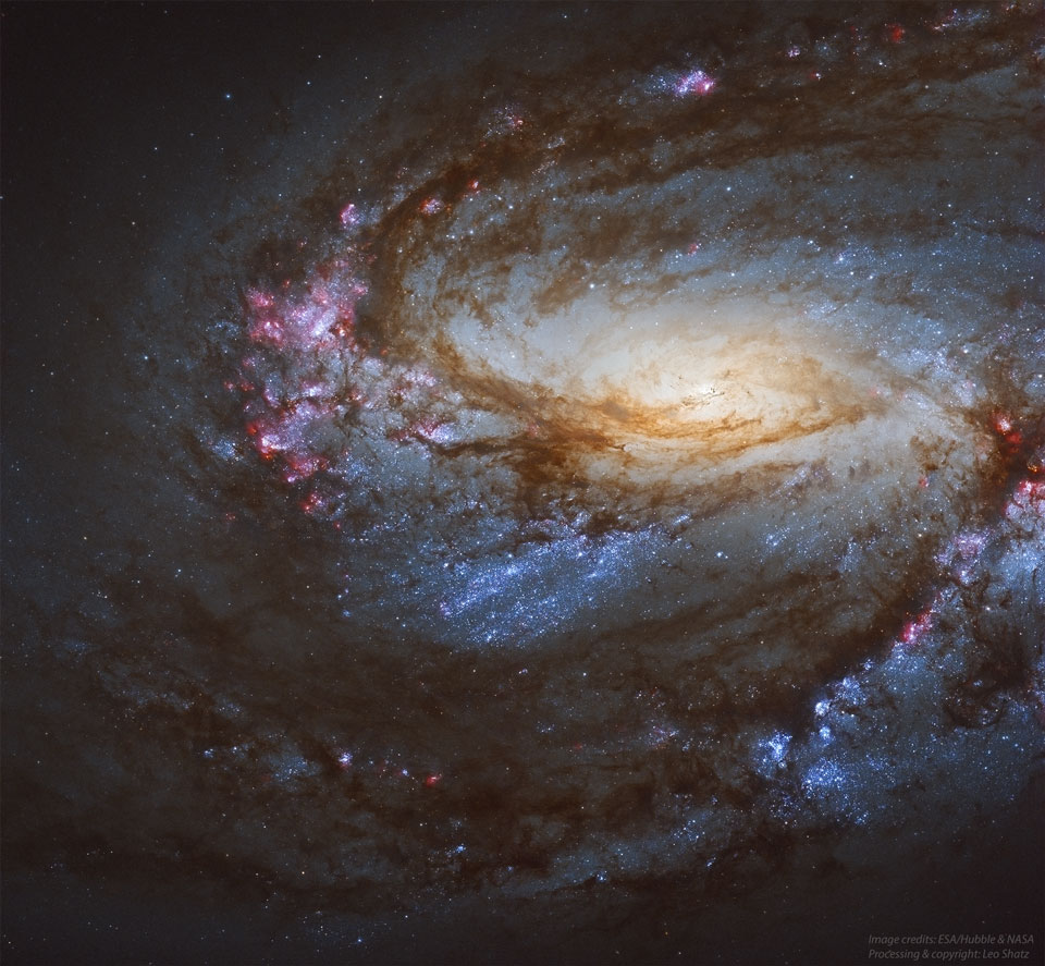 M66 vue par Hubble