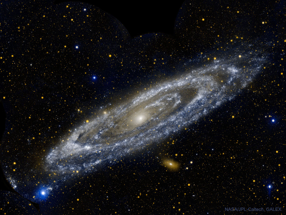 La grande galaxie d\'Andromède en ultraviolet