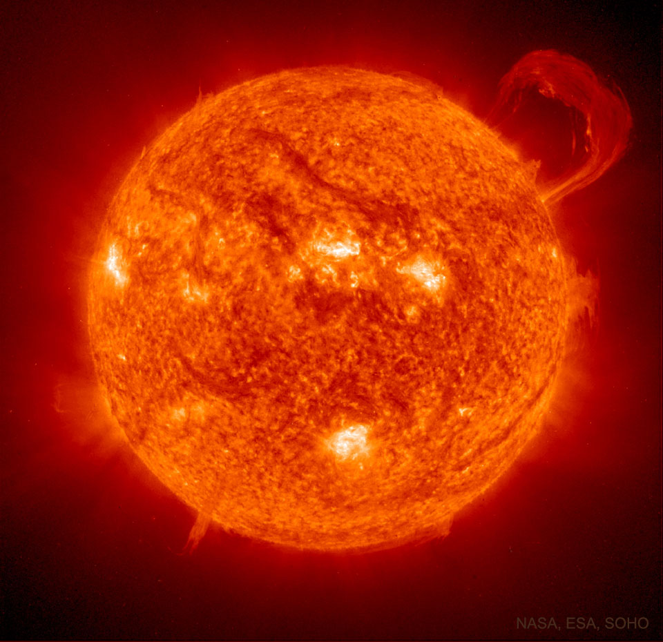 Protubérance solaire vue par Soho
