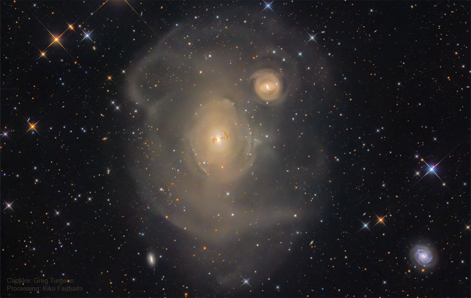 NGC 1316 : après une collision de galaxies