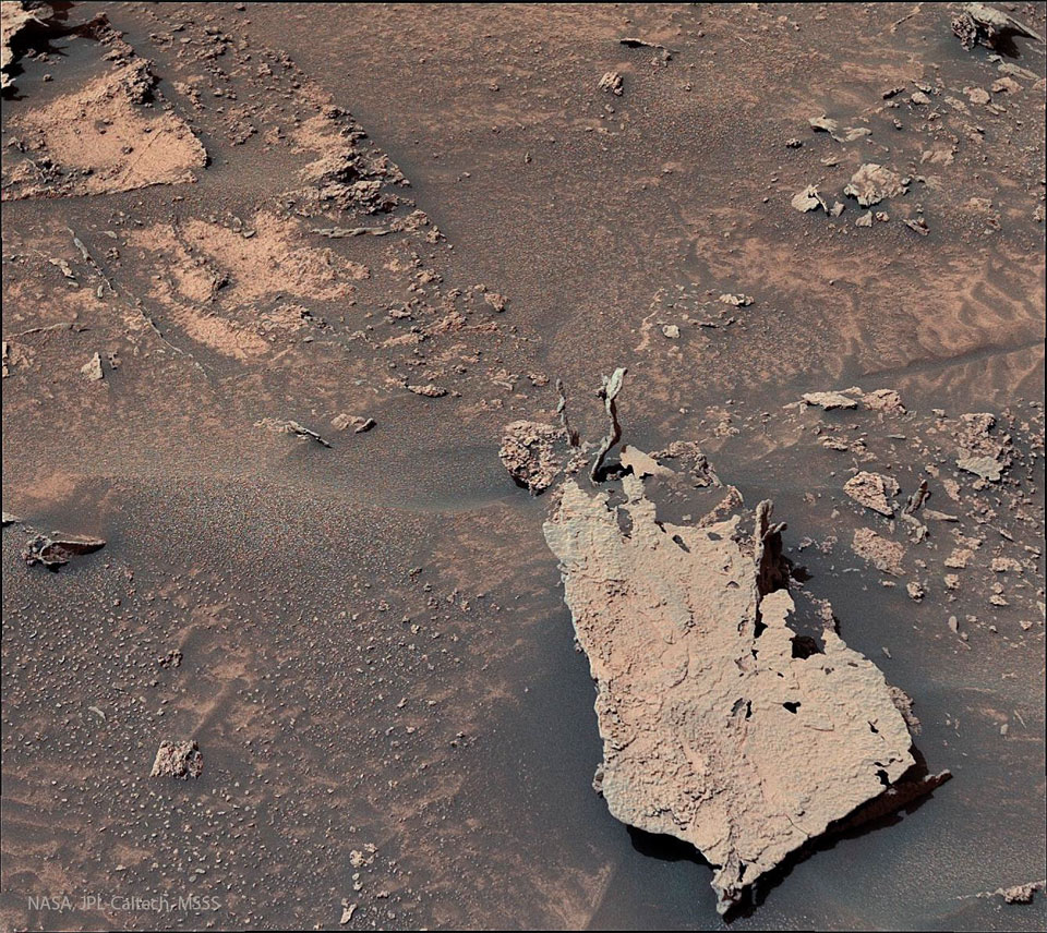 Doigts minéralisés sur Mars
