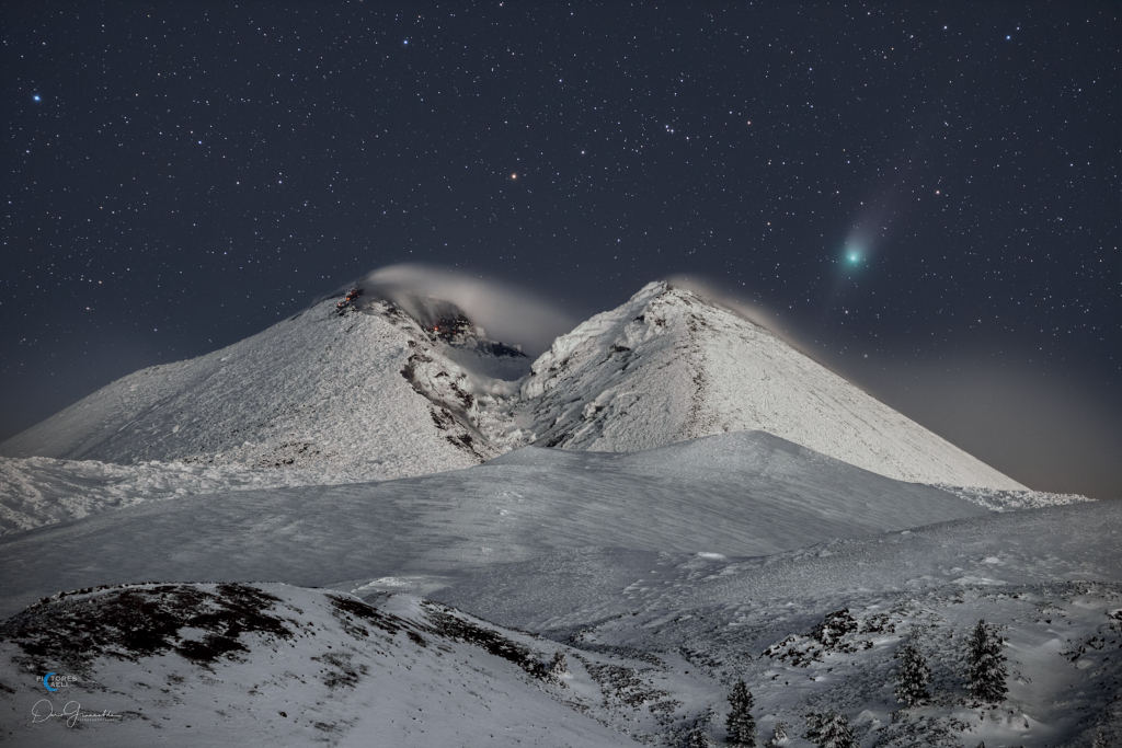 La comète ZTF et le mont Etna
