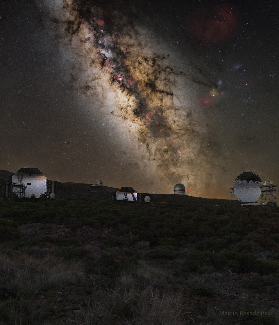 La Voie lactée sur l\'Observatoire de La Palma