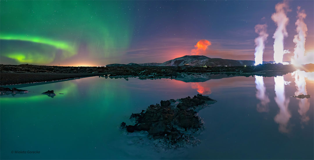 Un ciel nocturne triplement lumineux au-dessus de l\'Islande