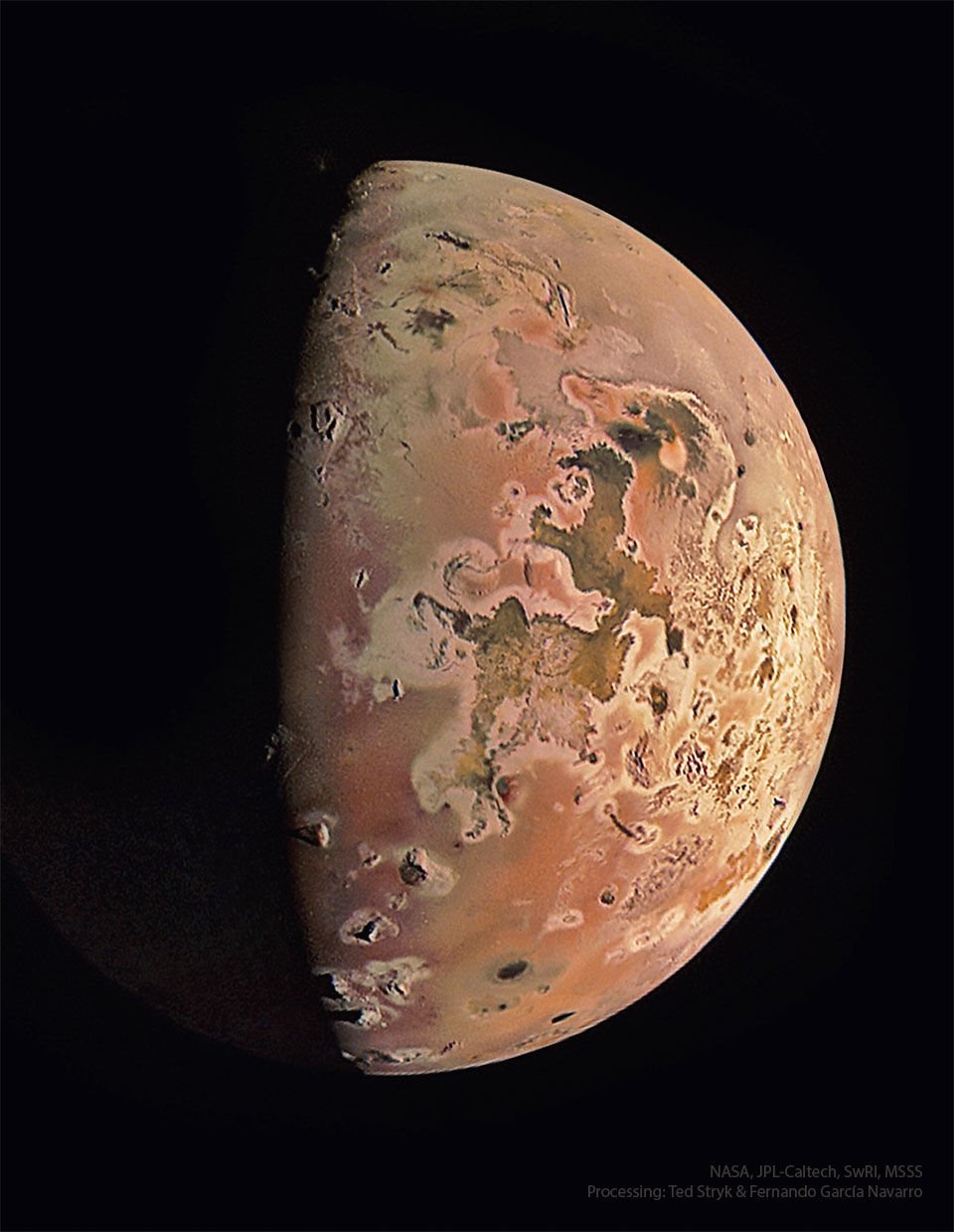 Les volcans de Io par Juno