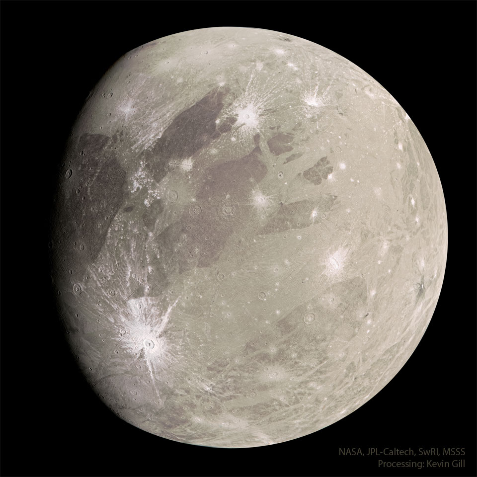 Ganymède vue par Juno