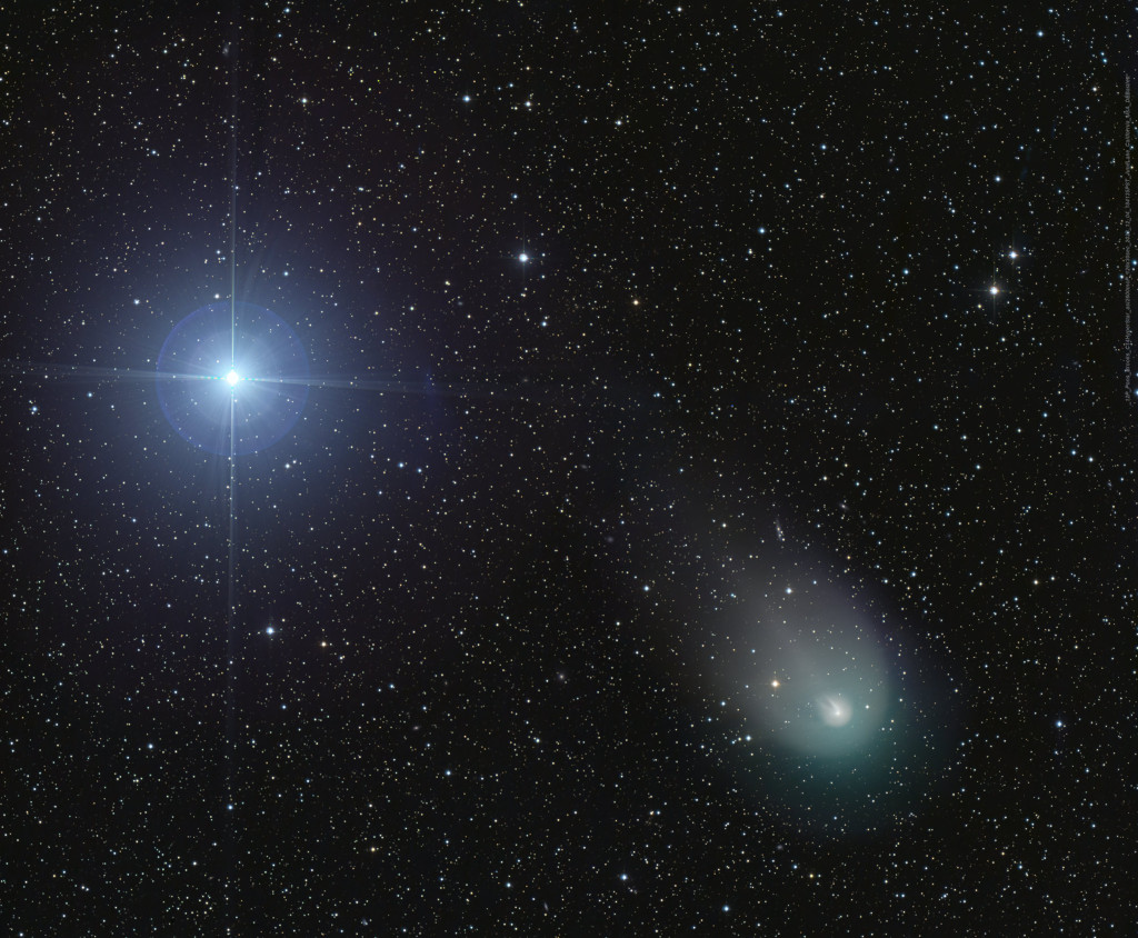 Vega et la comète Pons-Brooks