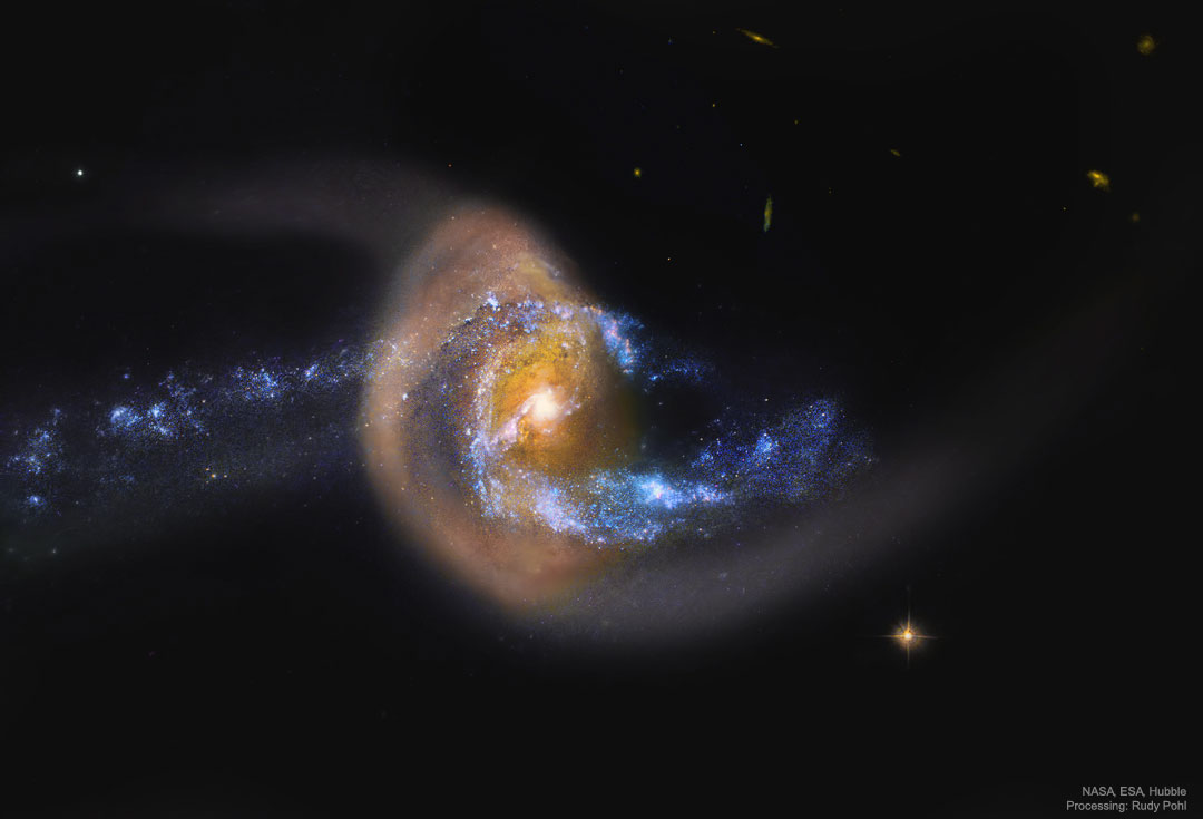 NGC 7714 : flambée d\'étoiles après la collision