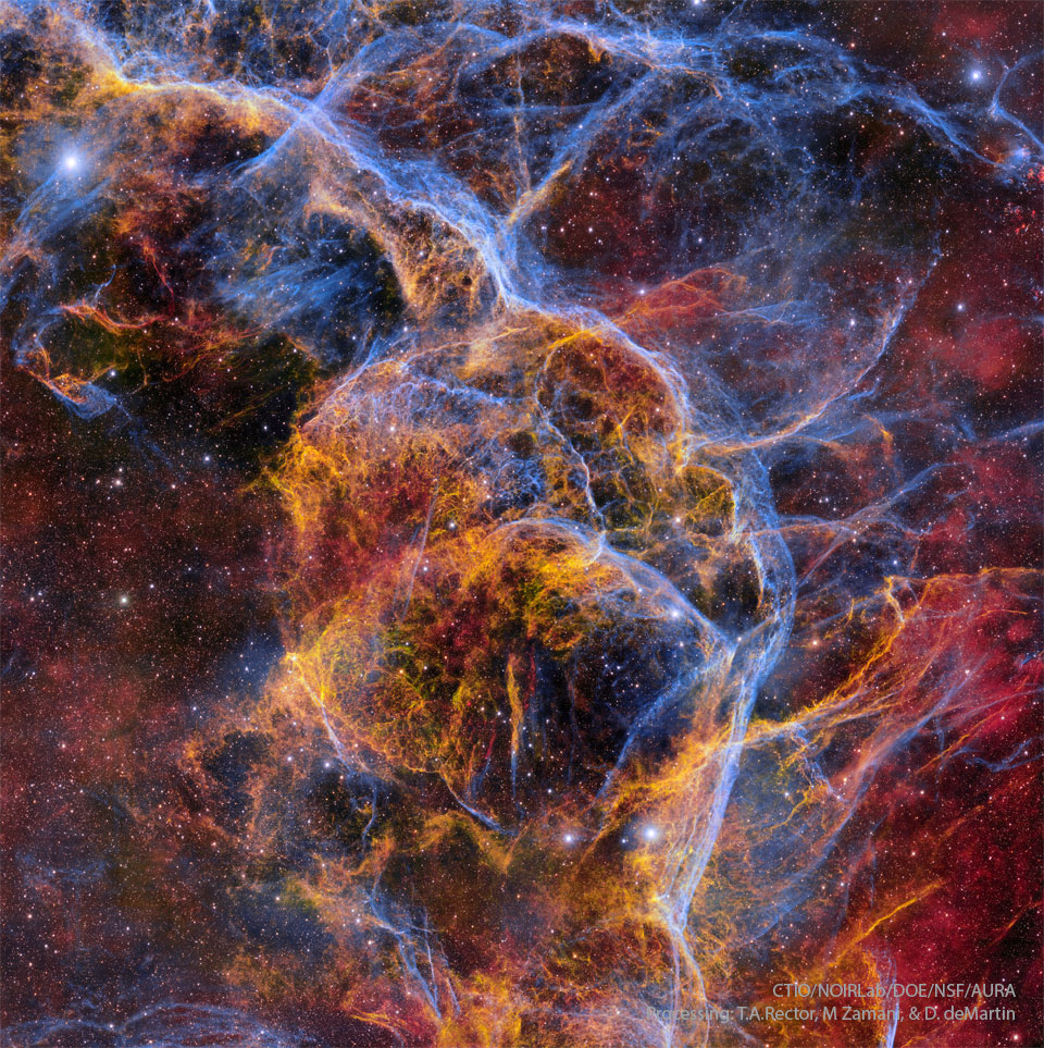 Filaments des vestiges de la supernova des Voiles