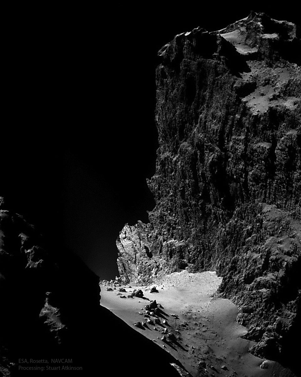 La grande falaise de Churyumov-Gerasimenko