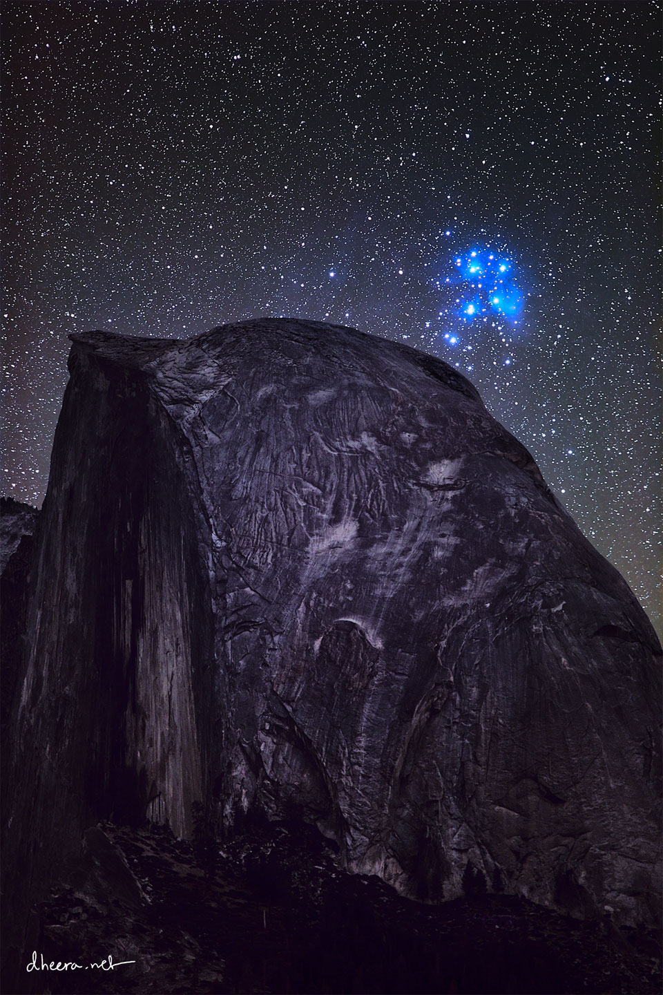 Les Pléiades sur Half Dome