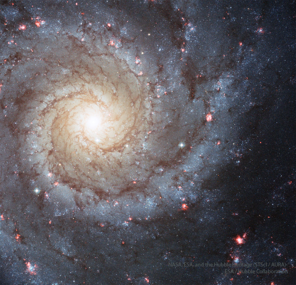 M74, galaxie spirale de grand style